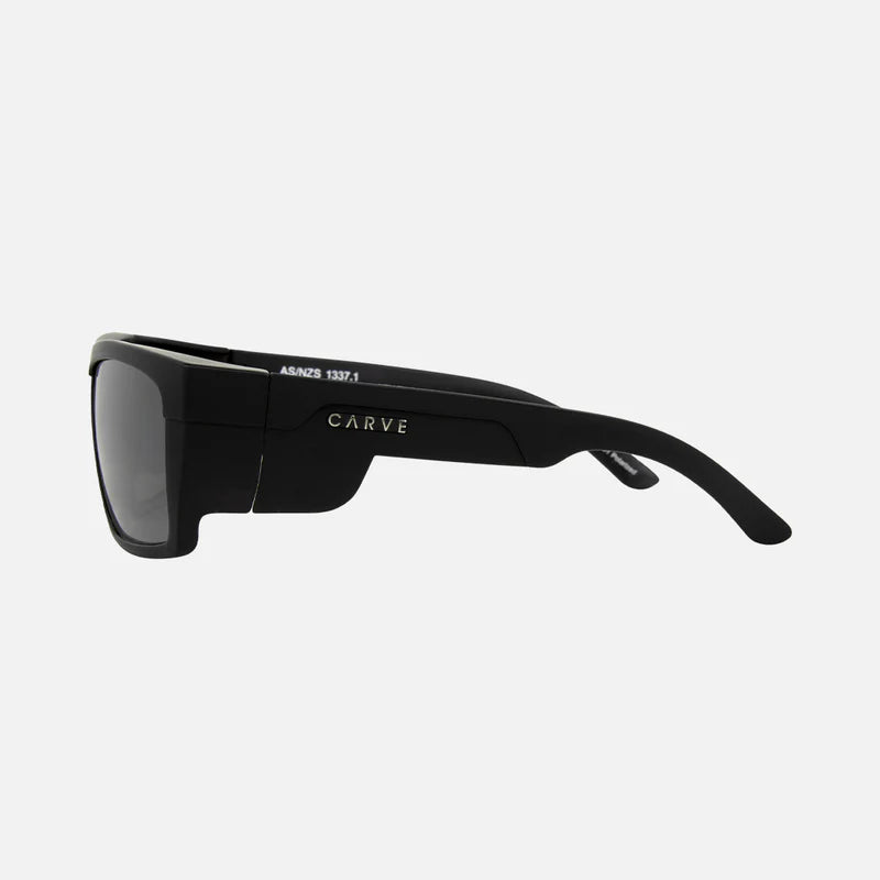 CARVE VOLLEY - SAFETY MATT BLACK FRAME - GREY POLARIZED LENS
