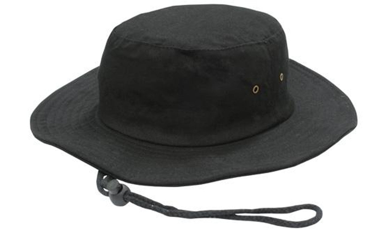 HEADWEAR ADULT WIDE BRIM HAT - BLACK