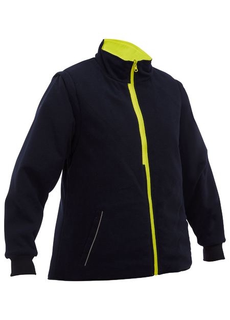 BISLEY LADIES TAPED HI VIS 5 IN 1 RAIN JACKET