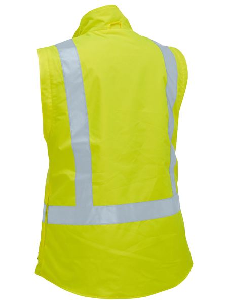 BISLEY LADIES TAPED HI VIS 5 IN 1 RAIN JACKET