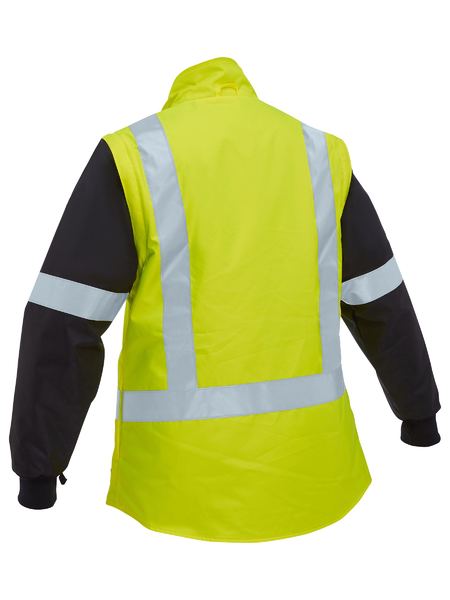 BISLEY LADIES TAPED HI VIS 5 IN 1 RAIN JACKET