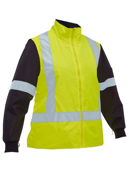 BISLEY LADIES TAPED HI VIS 5 IN 1 RAIN JACKET