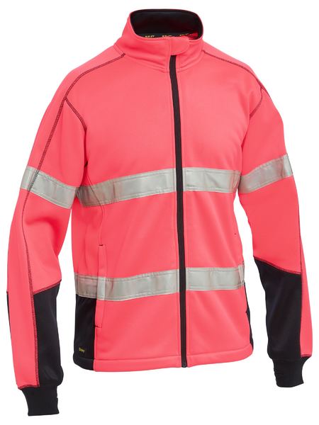 BISLEY TAPED HI VIS ZIP FRONT FLEECE
