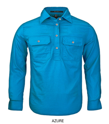 PILBARA KIDS CLOSED FRONT L/S SHIRT