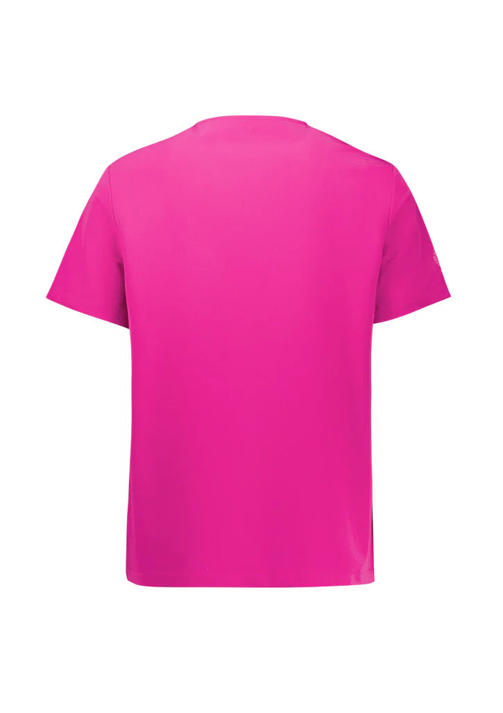 BIZ CARE LADIES PINK V-NECK SCRUB TOP