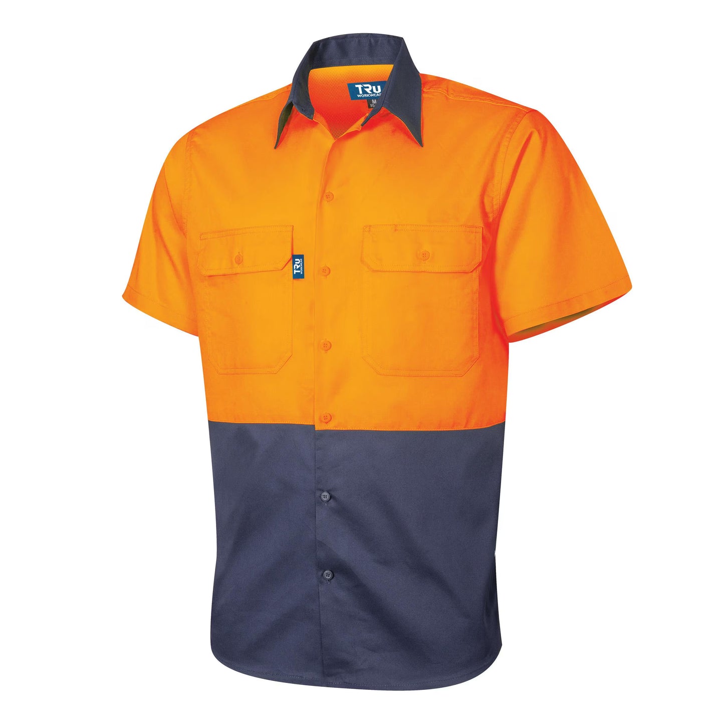 TRU WORKWEAR LIGHTWEIGHT VENTED SHORT SLEEVE HI-VIS DRILL SHIRT