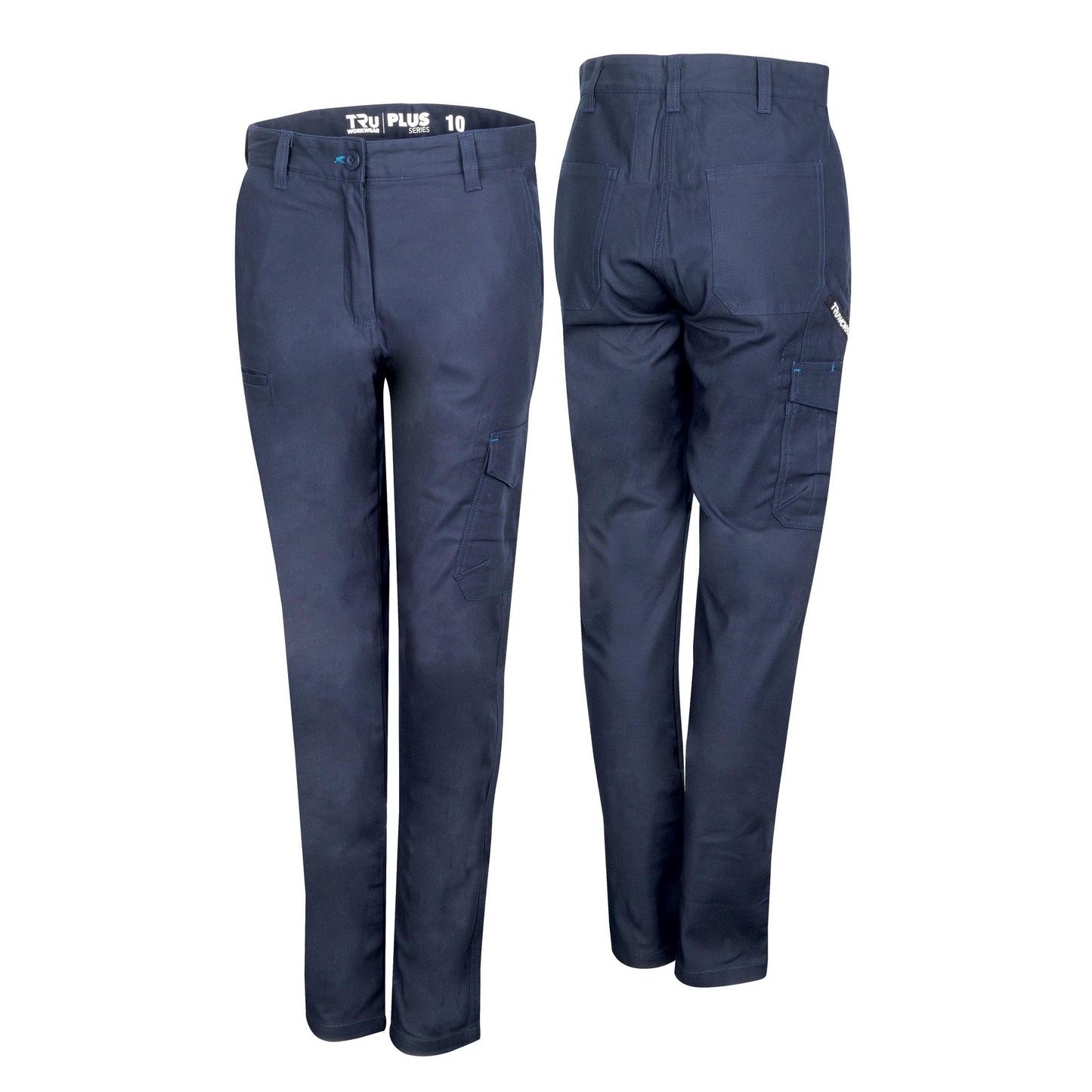 TRU BRANDS LADIES MIDWEIGHT COTTON STRETCH CARGO TROUSERS
