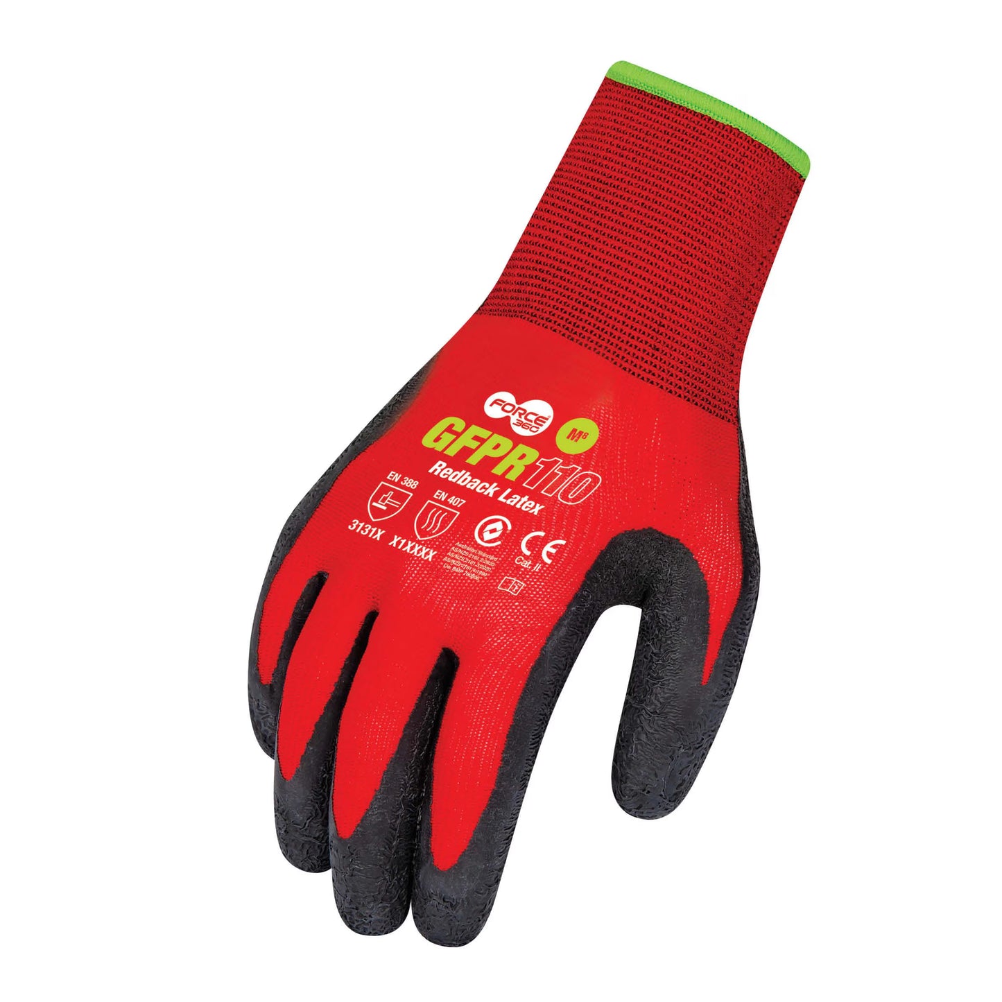 FORCE360 COOLFLEX REDBACK LATEX GLOVE