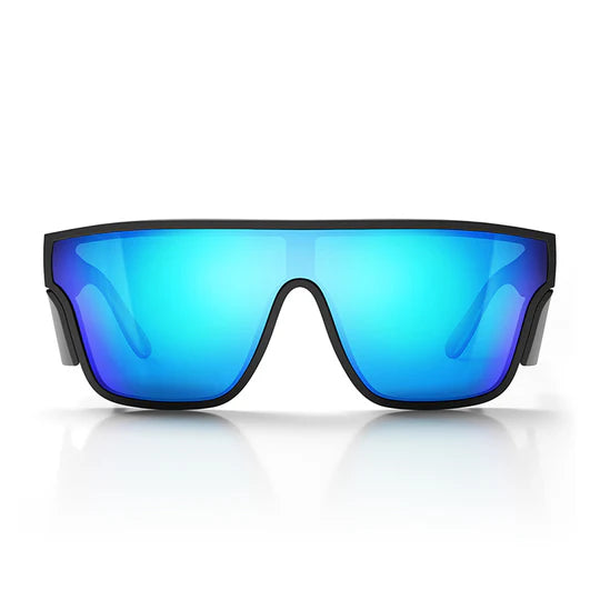 SAFESTYLE PRIMES MATTE BLACK FRAME REFLECTORS BLUE LENS