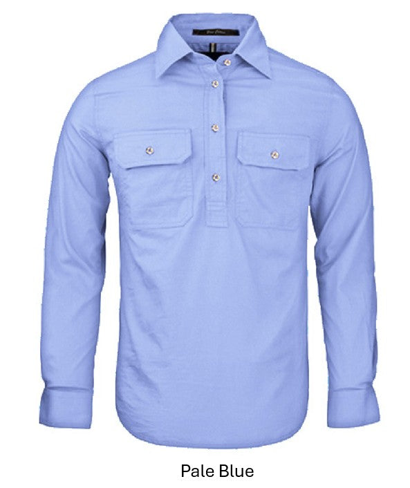 PILBARA MENS CLOSED FRONT L/S SHIRT