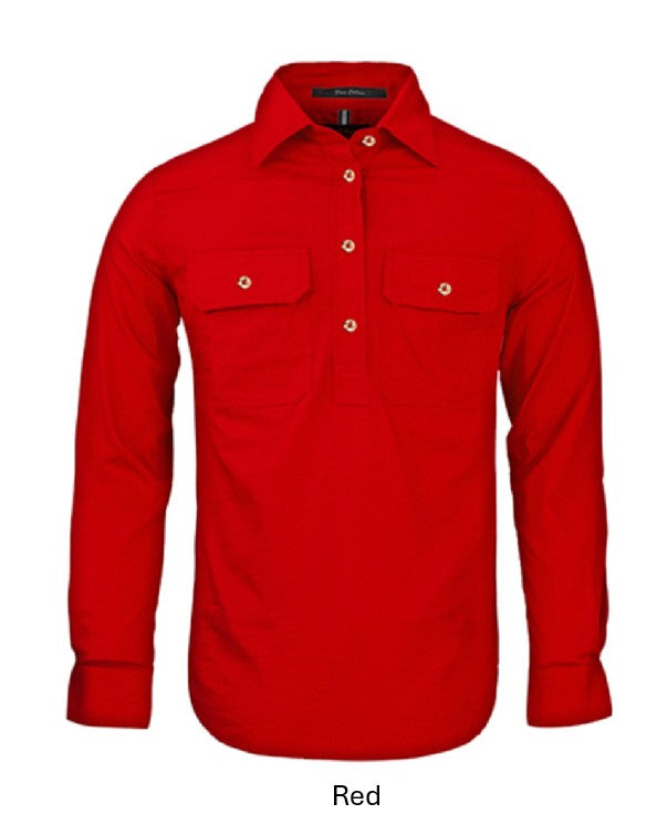 PILBARA MENS CLOSED FRONT L/S SHIRT