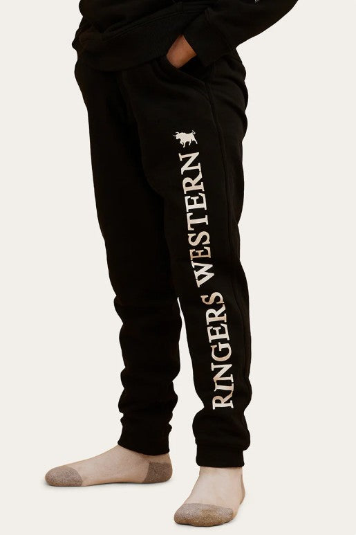 RINGERS WESTERN DURANGO KIDS TRACKPANT - BLACK/WHITE