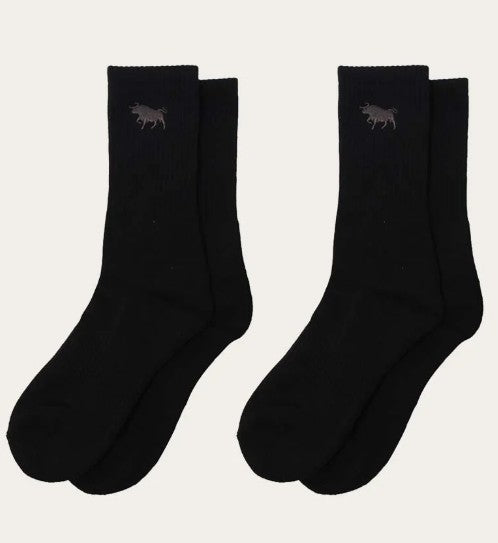 RINGERS TRACKER SOCK BLACK - 2 PACK