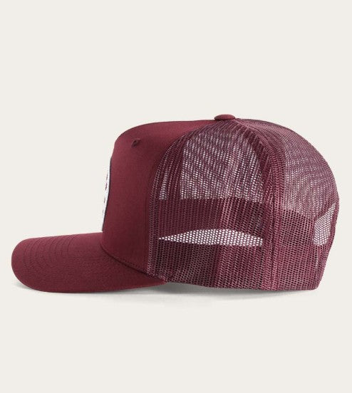 RINGERS WESTERN SIGNATURE BULL TRUCKER BURGUNDY WITH BURGUNDY & WHITE PATCH