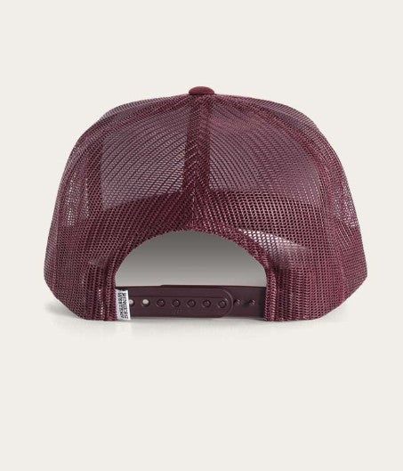 RINGERS WESTERN SIGNATURE BULL TRUCKER BURGUNDY WITH BURGUNDY & WHITE PATCH