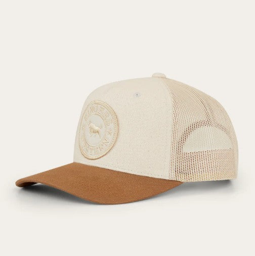 RINGERS WESTERN SIGNATURE BULL KIDS TRUCKER CAP - BEIGE/CLAY