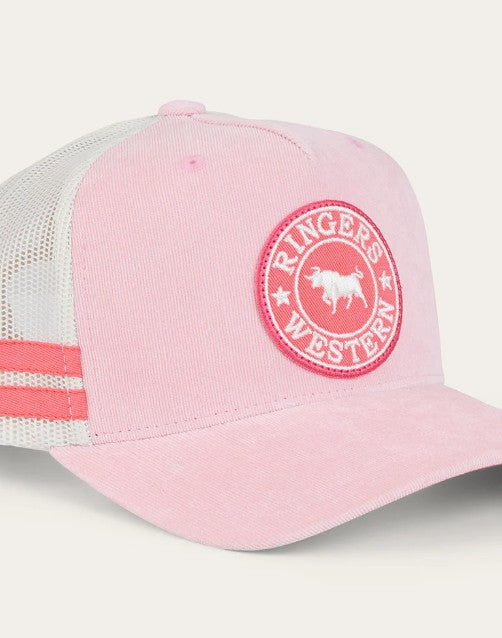 RINGERS WESTERN MCCOY KIDS TRUCKER CAP - BARLEY PINK