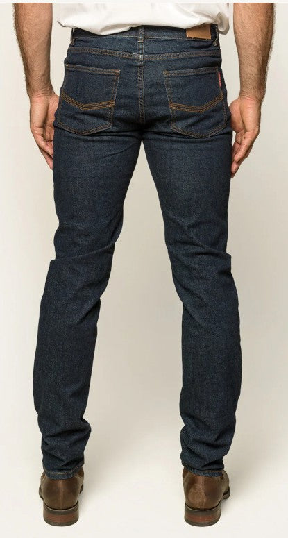 RINGERS WESTERN BURKE MENS TAPERED SLIM LEG JEANS - DARK BLUE