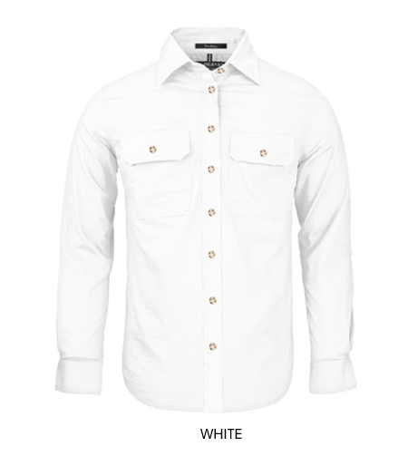 PILBARA LADIES OPEN FRONT L/S SHIRT