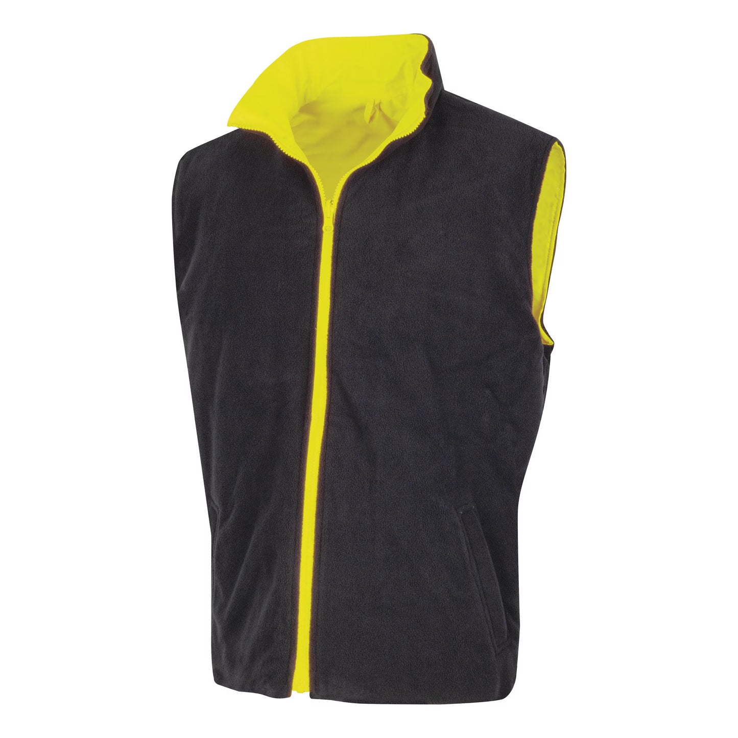 TRU WORKWEAR WET WEATHER REVERSIBLE VEST WITH REFLECTIVE TAPE