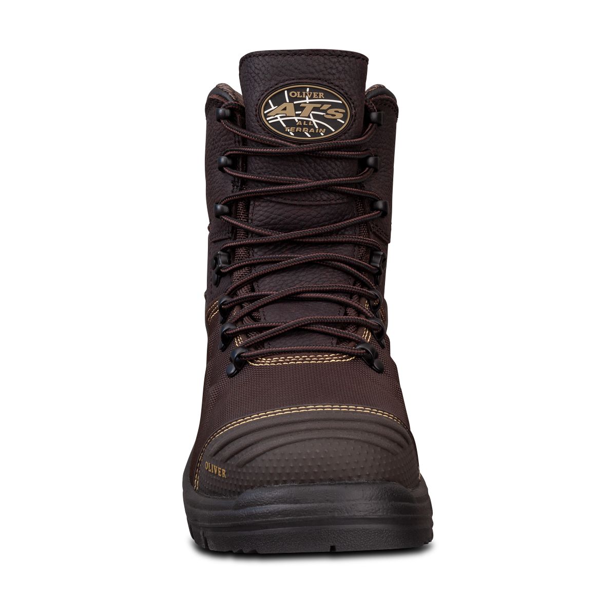 OLIVER 150MM BROWN LACE-UP BOOT – CAUSTIC AND 100% WATERPROOF
