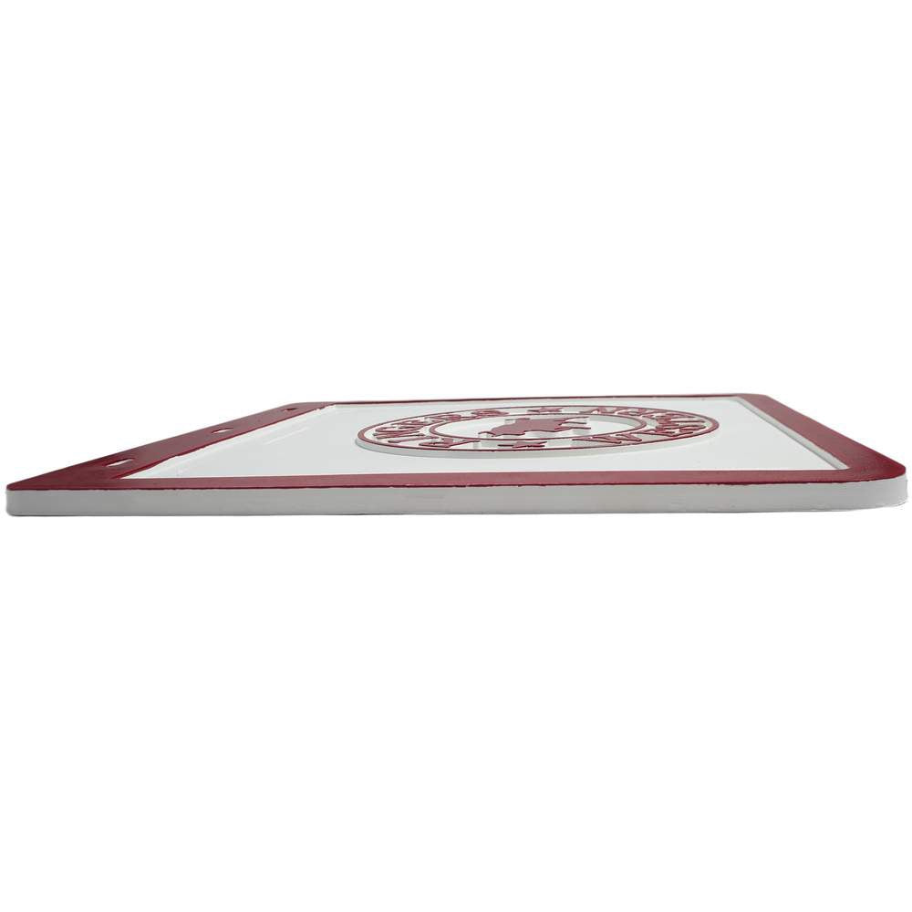 RINGERS WESTERN MUD FLAPS WHITE & BURGUNDY - SQUARE