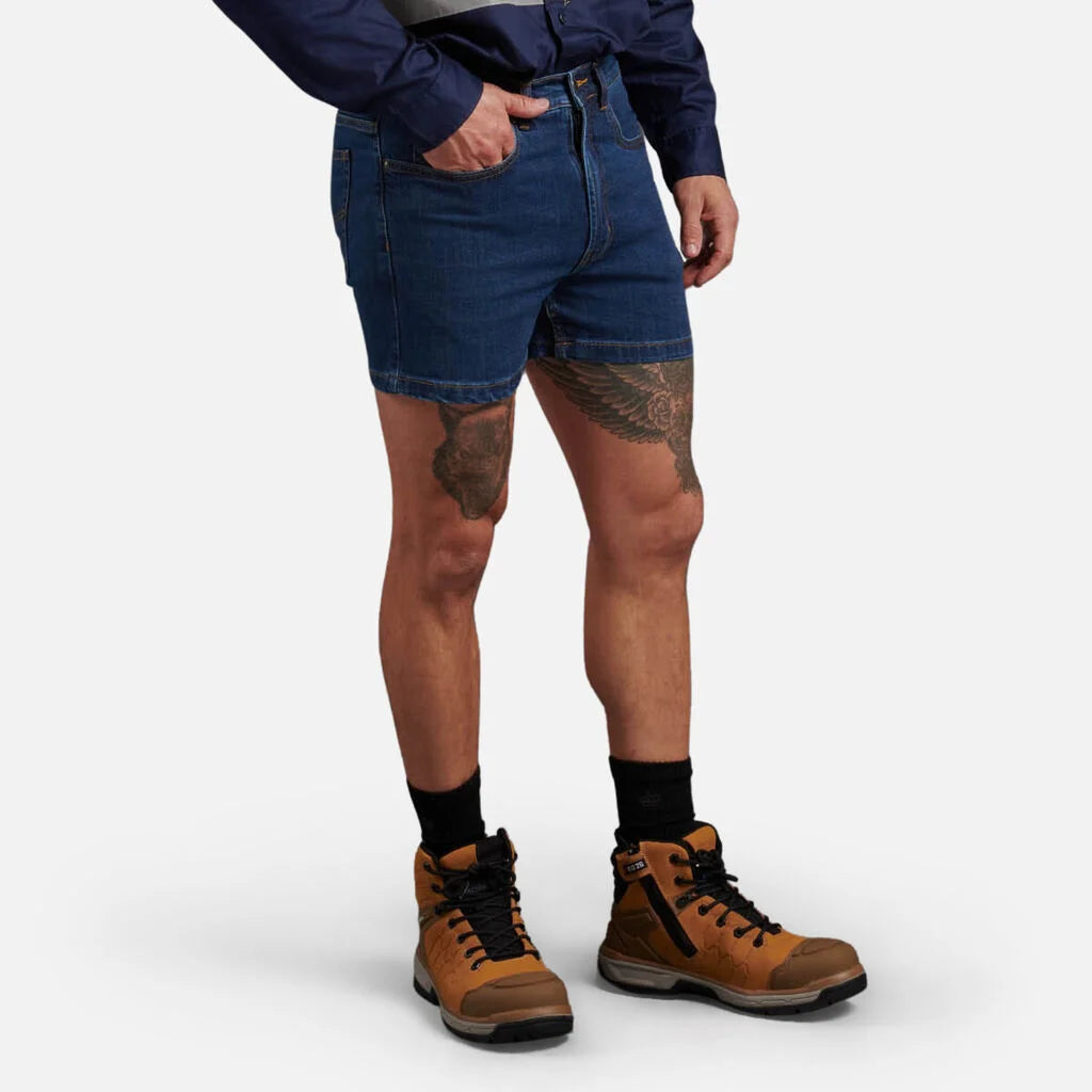 KINGGEE STRETCH DENIM WORK SHORTS