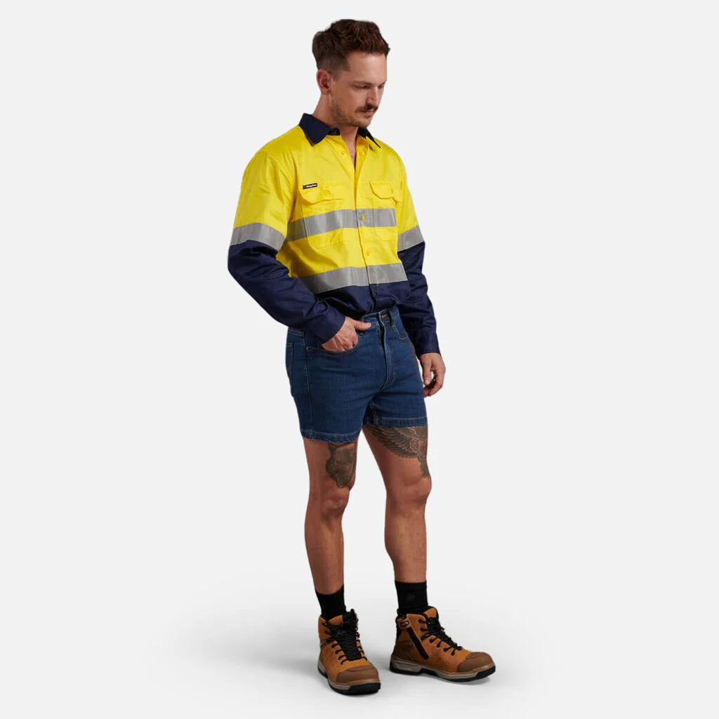 KINGGEE STRETCH DENIM WORK SHORTS