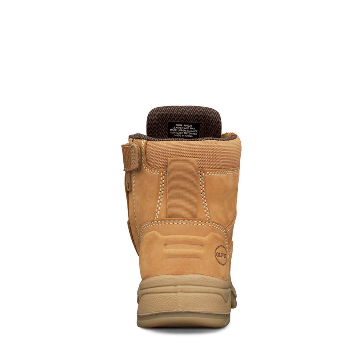 OLIVER WOMENS ZIP SIDED SAFETY BOOT - WHEAT
