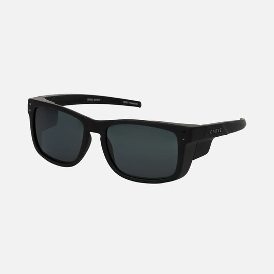 CARVE SMOKO - SAFETY MATT BLACK FRAME - GREY POLARIZED LENS