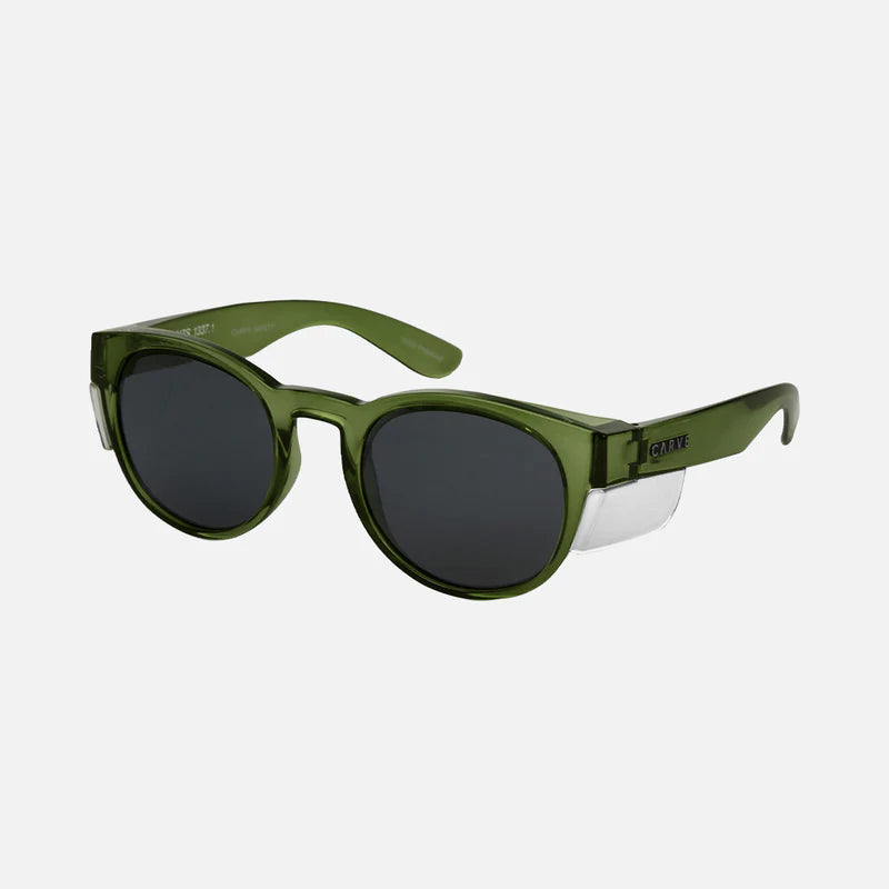 CARVE CHIPPY - SAFETY CRYSTAL GREEN FRAME - GREY POLARIZED LENS