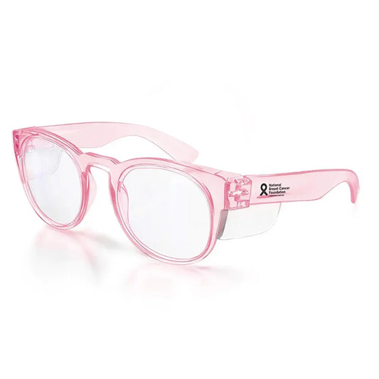 SAFESTYLE CRUISERS PINK FRAME CLEAR LENS SAFETY GLASSES