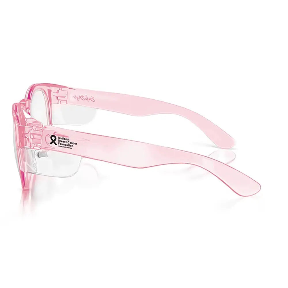 SAFESTYLE CRUISERS PINK FRAME CLEAR LENS SAFETY GLASSES