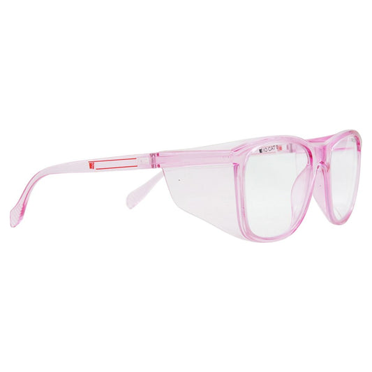 VIVA SAFETY GLASSES - PINK FRAME CLEAR LENS