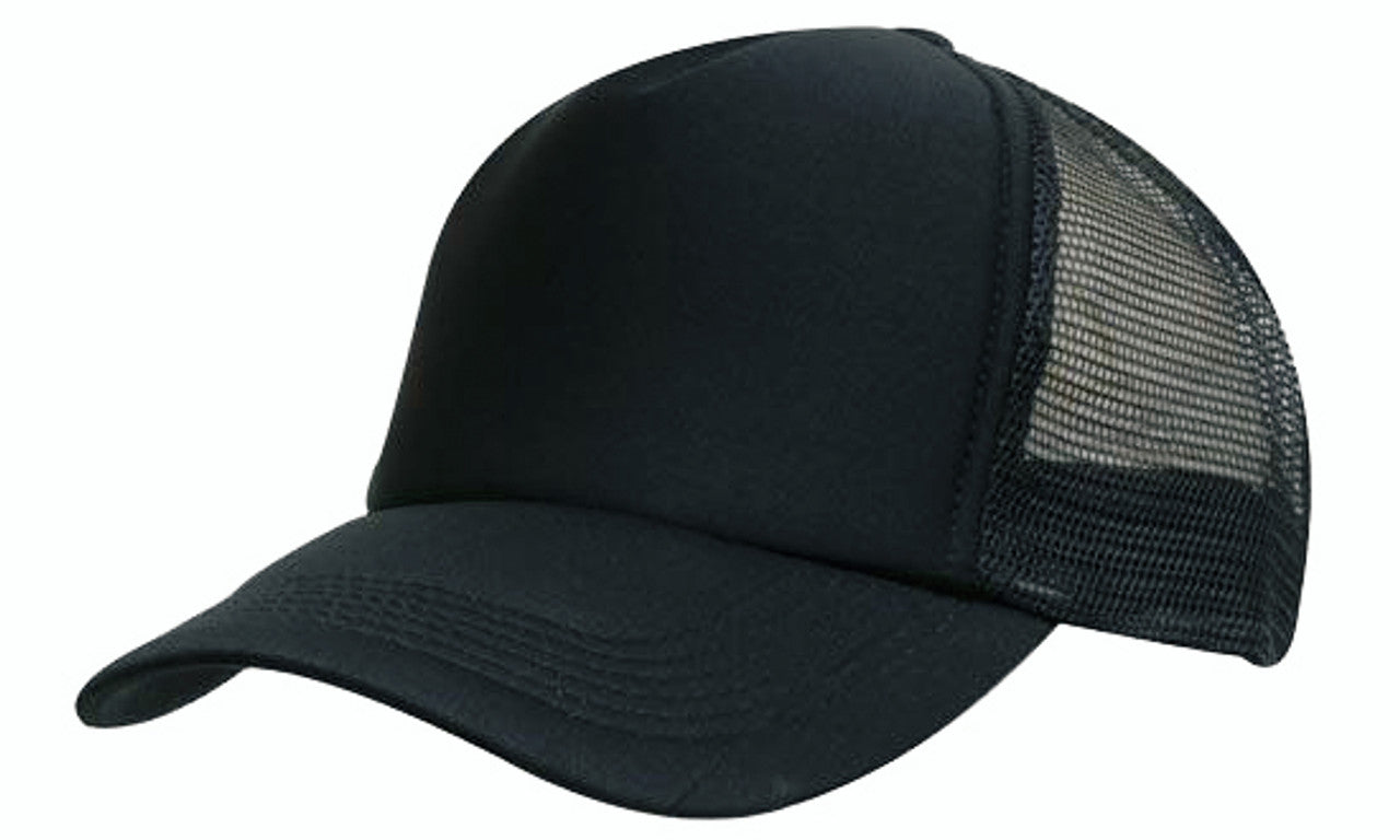HEADWEAR KIDS MESH CAP - BLACK