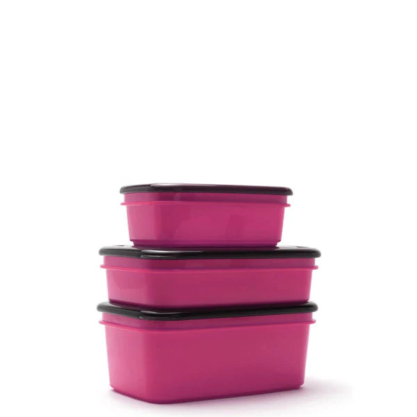 RUGGED XTREME 3PCK ASSORTED REUSABLE CRIB CONTAINERS - PINK