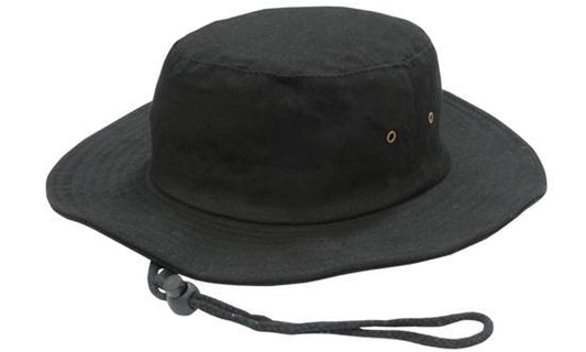 HEADWEAR ADULT WIDE BRIM HAT - BLACK