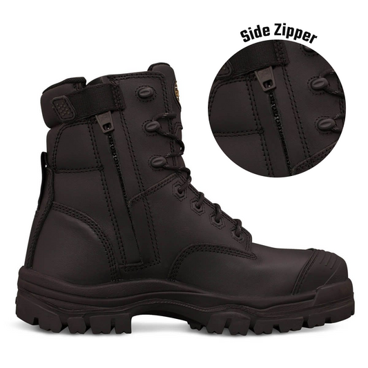 OLIVER 150MM BLACK ZIP SIDED BOOT