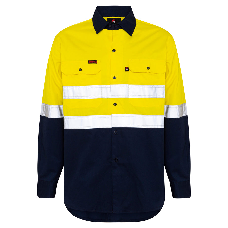SPARTAN TAPED COOL BREATHE HI VIS SHIRT – YELLOW/NAVY