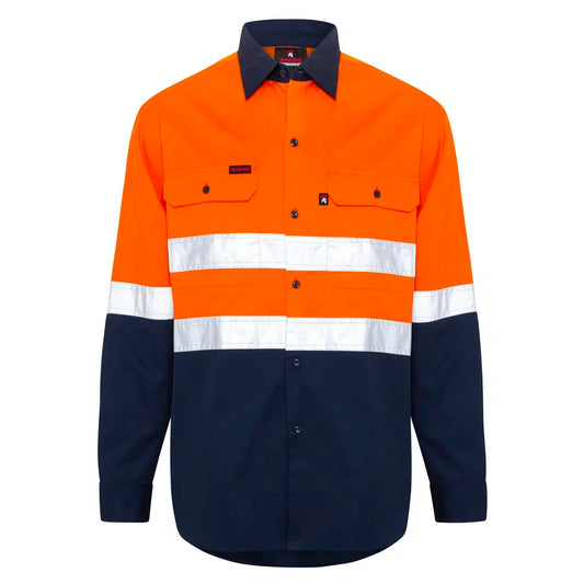 SPARTAN TAPED COOL BREATHE HI VIS SHIRT – ORANGE/NAVY