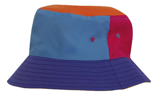 HEADWEAR KIDS MULTI COLOURED BUCKET HAT