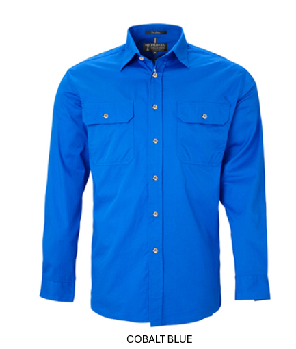 PILBARA MENS OPEN FRONT L/S SHIRT