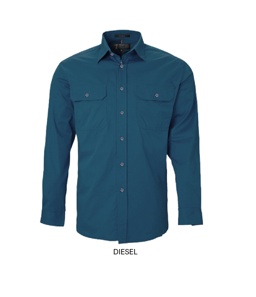 PILBARA MENS OPEN FRONT L/S SHIRT
