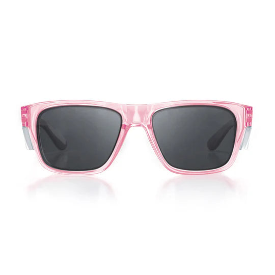 SAFESTYLE FUSIONS PINK FRAME POLARISED UV400 LENS SAFETY GLASSES