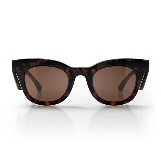 SAFESTYLE HARPS MATTE TORT FRAME BROWN POLARISED LENS SAFETY GLASSES