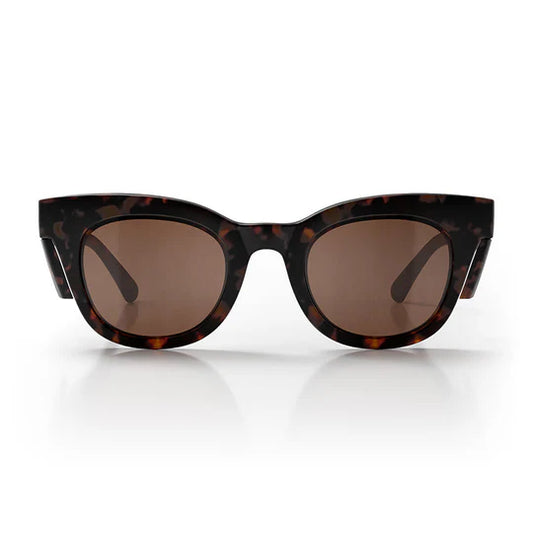 SAFESTYLE HARPS MATTE TORT FRAME BROWN POLARISED LENS SAFETY GLASSES