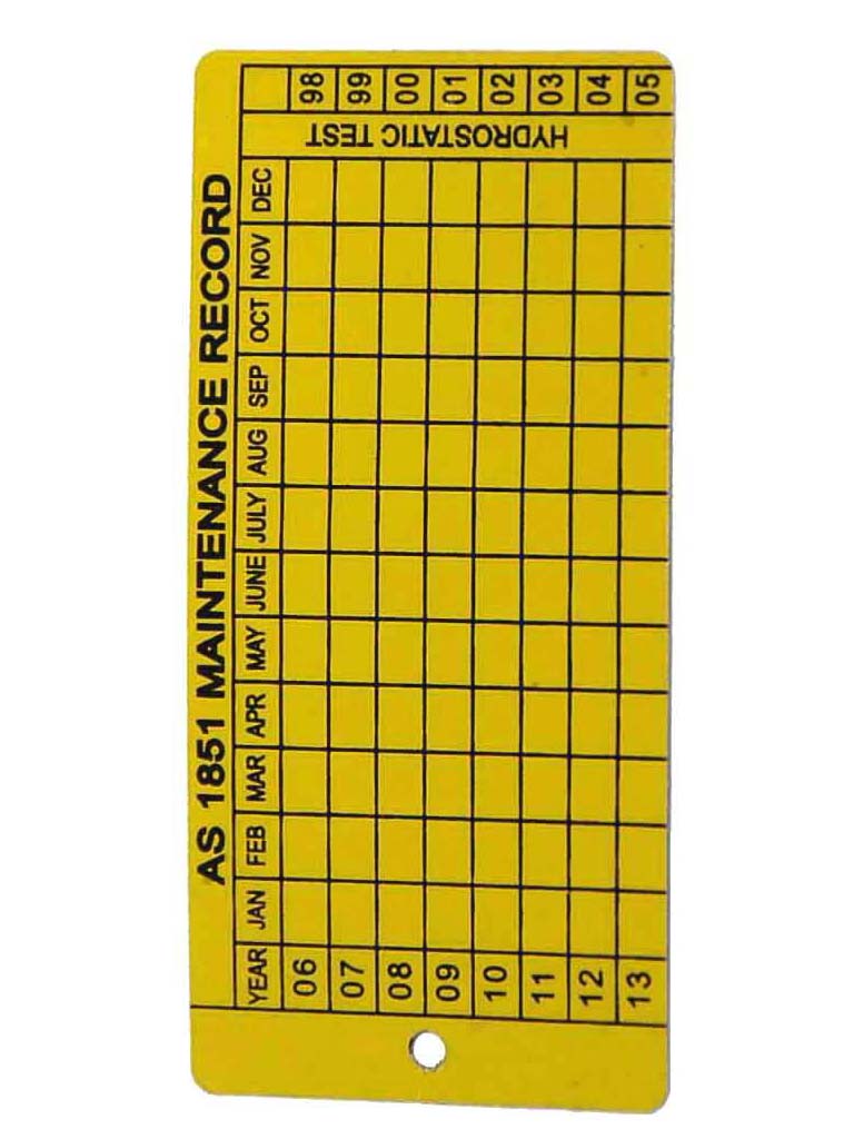 FIREX METAL SERVICE INSPECTION TAG
