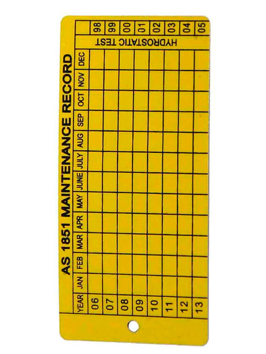 FIREX METAL SERVICE INSPECTION TAG