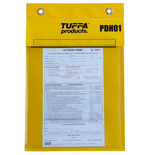 TUFFA A4 WATERPROOF PERMIT DOCUMENT HOLDER – YELLOW