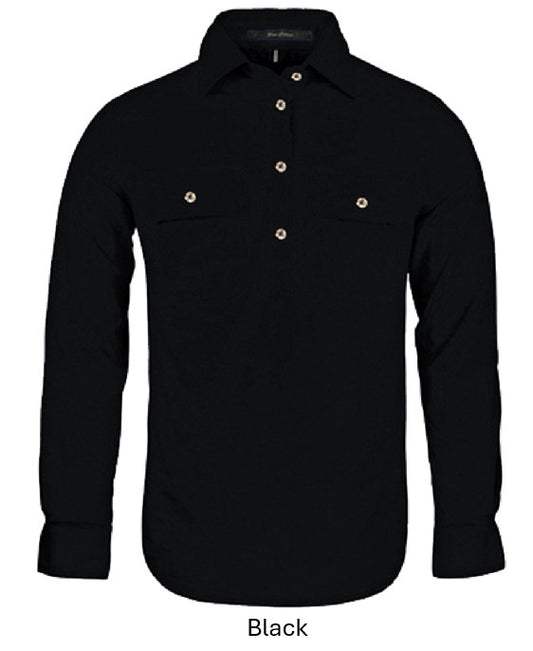 PILBARA MENS  CLOSED FRONT L/S SHIRT